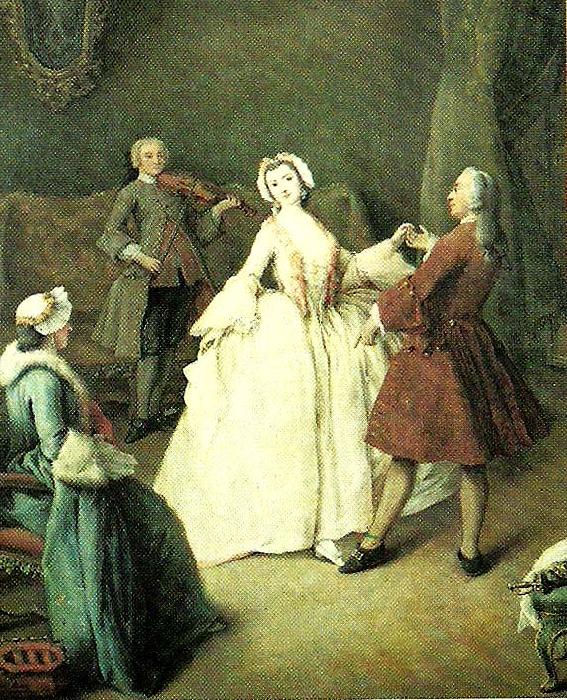 Alessandro Longhi the dancing lesson, c Sweden oil painting art